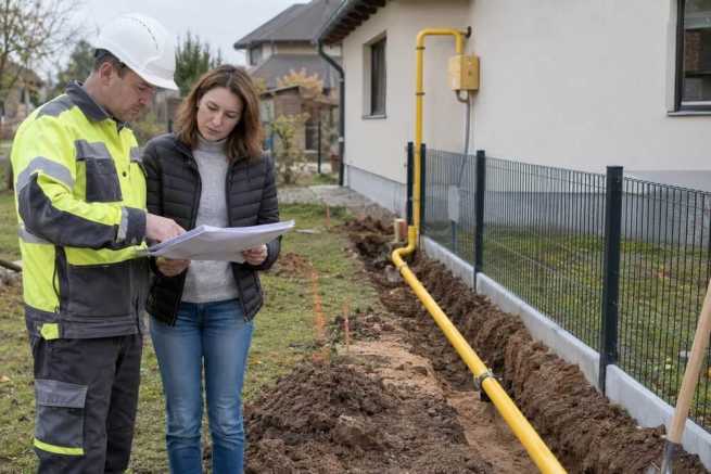 Przesunięcie przyłącza gazowego na działce – kto płaci za projekt i roboty?